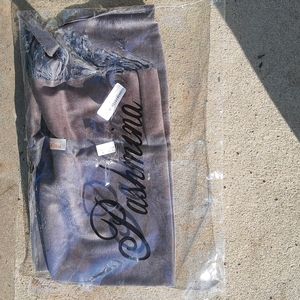 Pashmina-Chocolate Brown and Gray